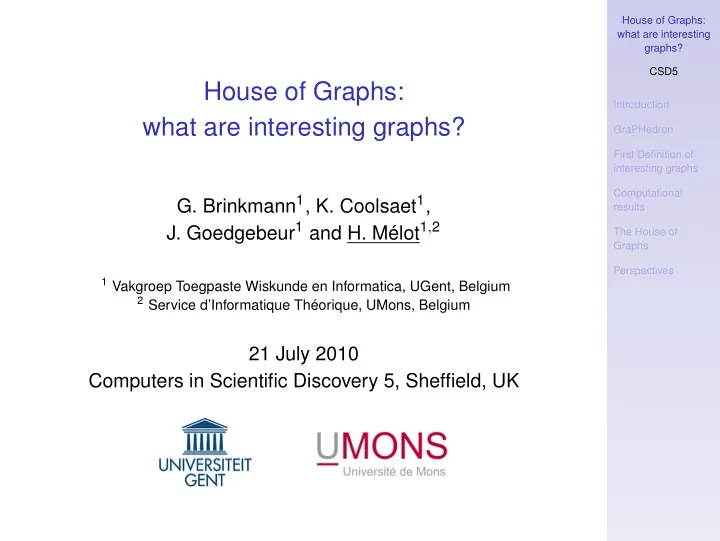 house of graphs