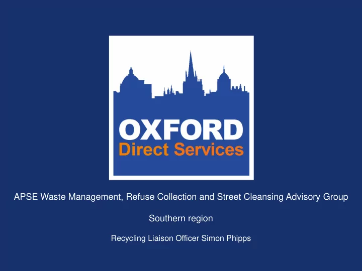 apse waste management refuse collection and street