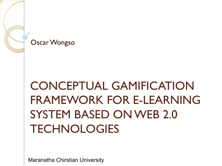 conceptual gamification framework for e learning system