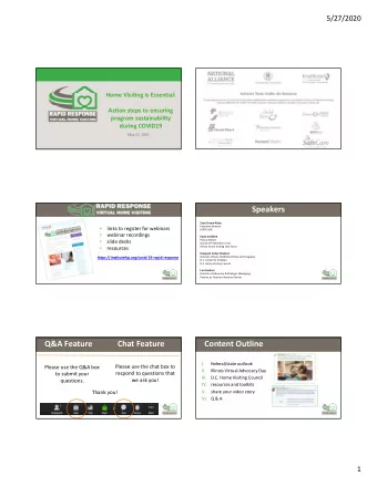 Speakers  Staci Croom-Raley    Executive Director  links to register for webinars  HIPPY USA