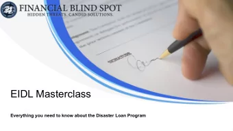 EIDL Masterclass  Everything you need to know about the Disaster Loan Program  Financial Blind Spot