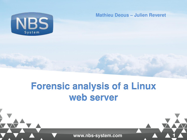 forensic analysis of a linux