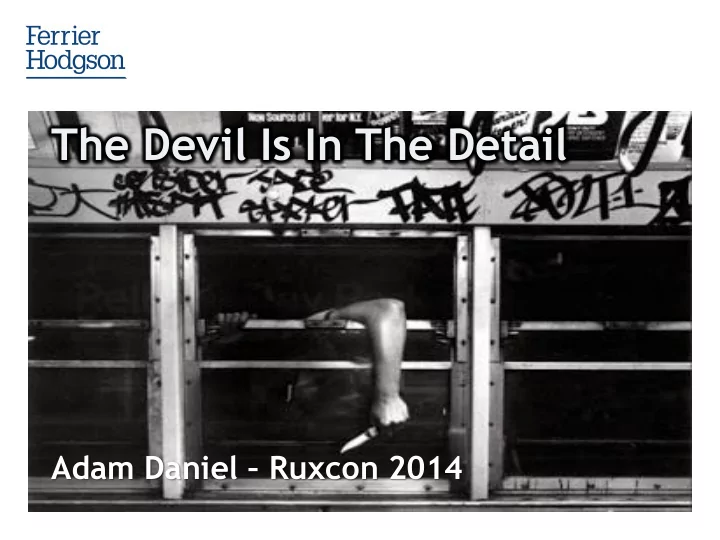 adam daniel ruxcon 2014 introduction who am i stared