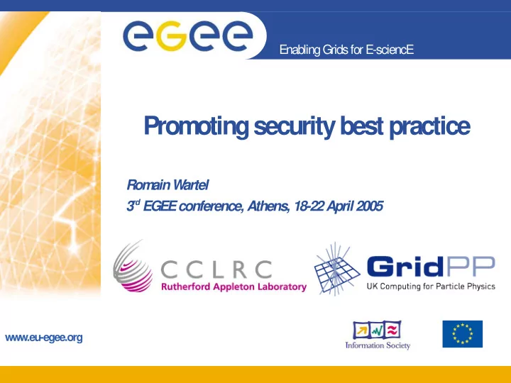 prom oting security best practice