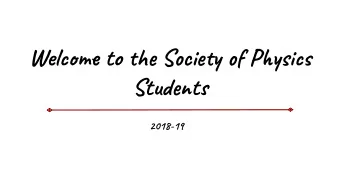 Wel to  Sci f Psi  Stut  2018-19