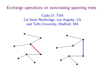 Exchange operations on noncrossing spanning trees  Csaba D. T  oth  Cal State Northridge, Los
