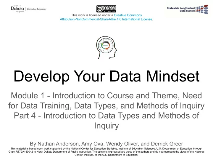 develop your data mindset