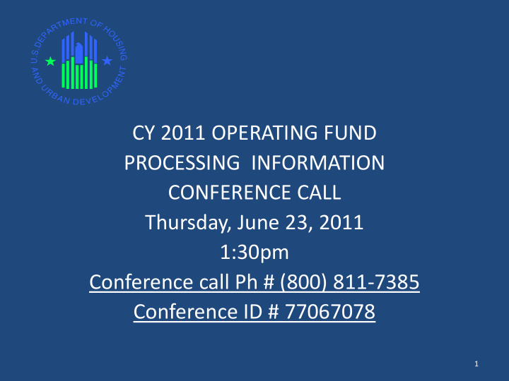 cy 2011 operating fund