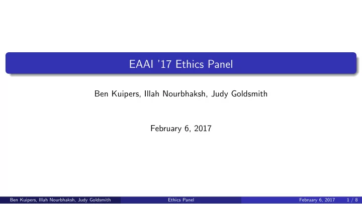 eaai 17 ethics panel