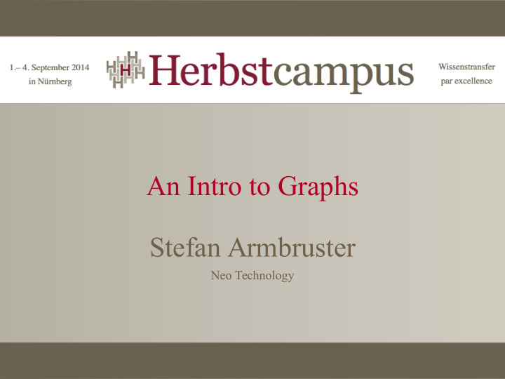 an intro to graphs stefan armbruster