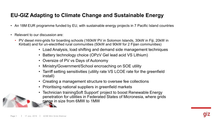eu giz adapting to climate change and sustainable energy