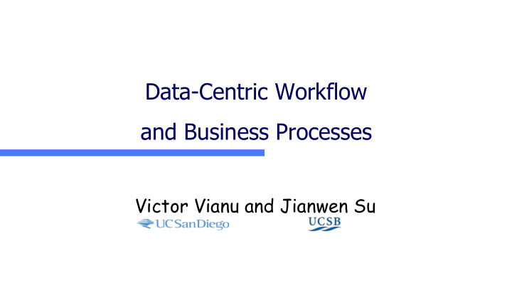data centric workflow and business processes
