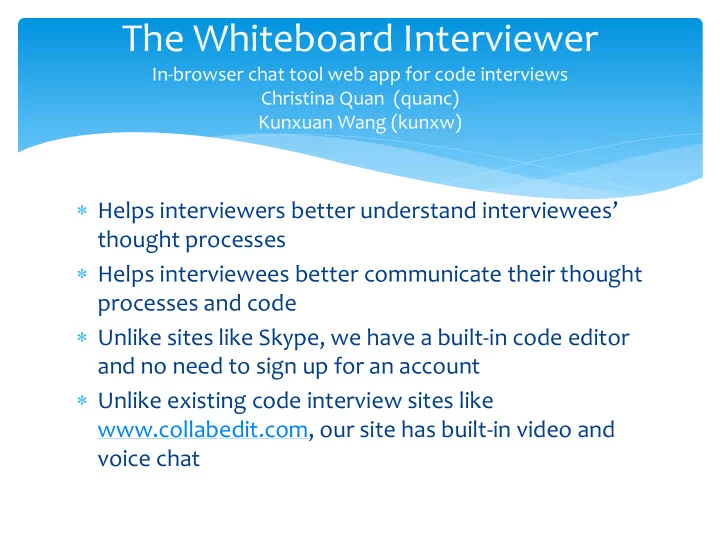 the whiteboard interviewer