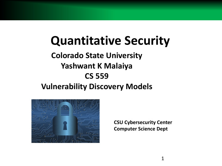 quantitative security