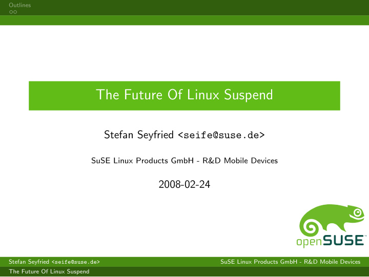 the future of linux suspend