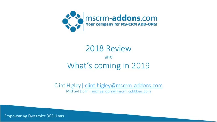 2018 review