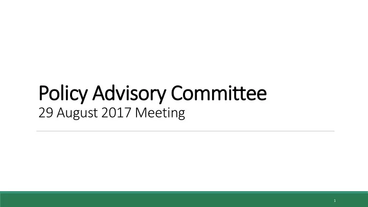 policy advisory committee