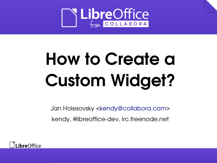 how to create a custom widget