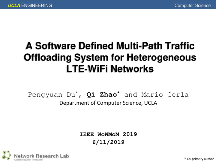 a software defined multi path traffic