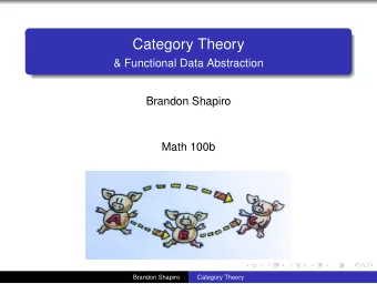 Category Theory  &amp; Functional Data Abstraction  Brandon Shapiro  Math 100b  Brandon Shapiro