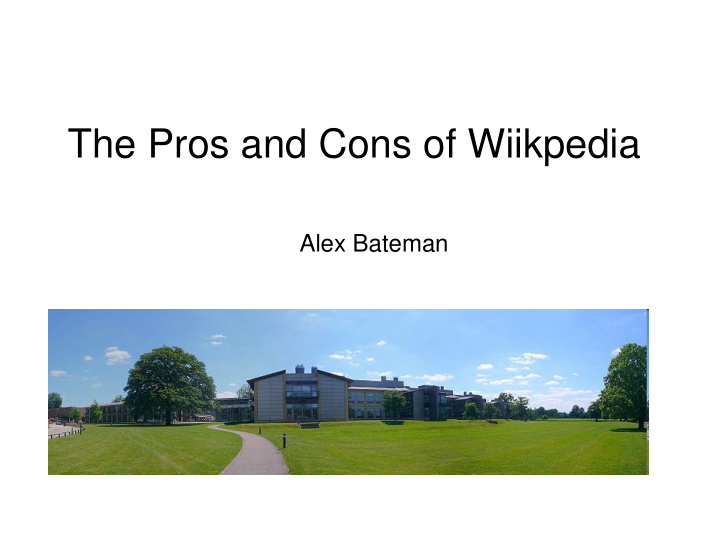 the pros and cons of wiikpedia