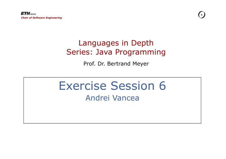 exercise session 6