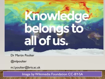 Image by Wikimedia Foundation CC-BY-SA  Imagine a world in which every single human  being can