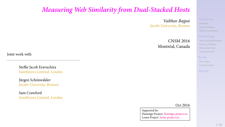 measuring web similarity from dual stacked hosts