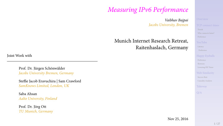 measuring ipv6 performance