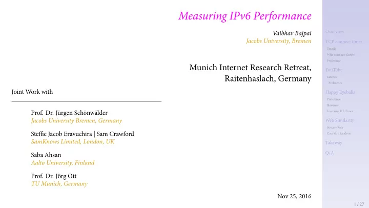 measuring ipv6 performance