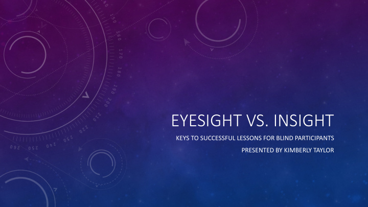 eyesight vs insight