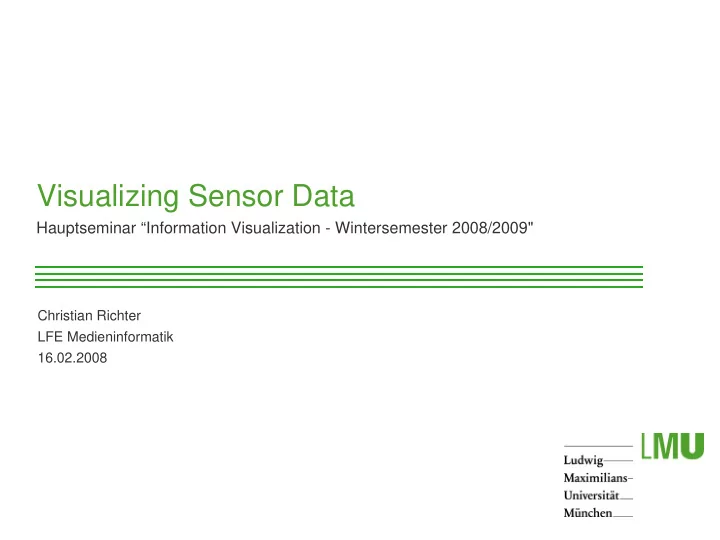 visualizing sensor data