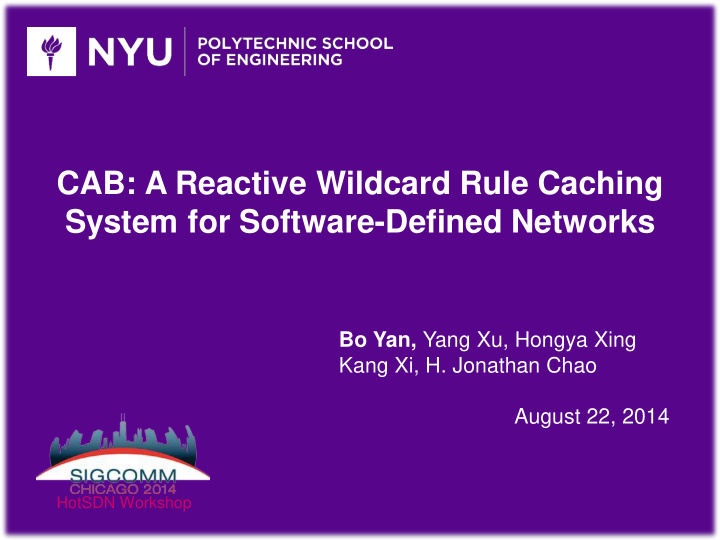 cab a reactive wildcard rule caching system for software