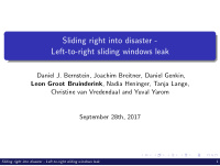 sliding right into disaster left to right sliding windows