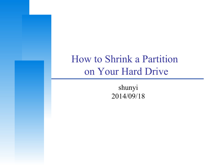 how to shrink a partition on your hard drive