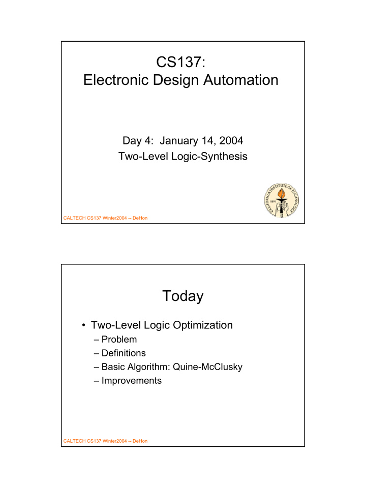 cs137 electronic design automation