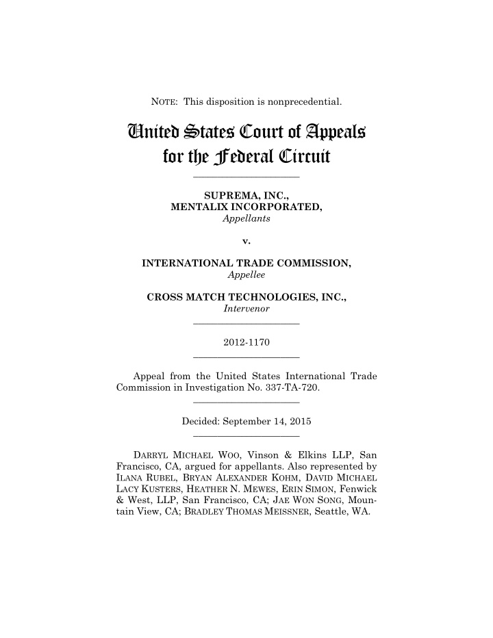 united states court of appeals for the federal circuit