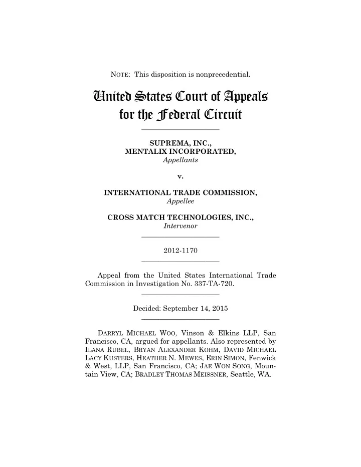 united states court of appeals for the federal circuit