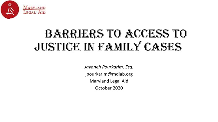 barriers to access to justice in family cases