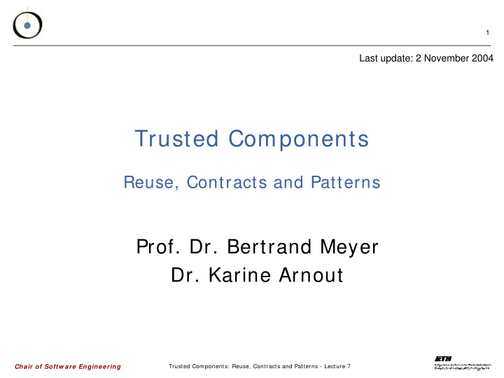 trusted components