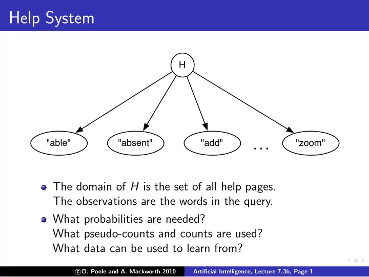 help system