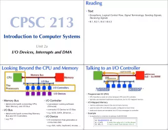 CPSC 213  Exceptions, Logical Control Flow, Signal Terminology, Sending Signals,  Receiving
