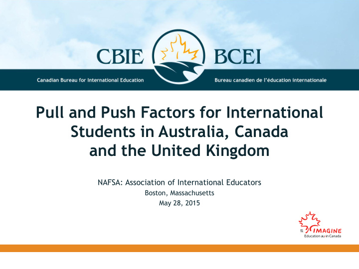 pull and push factors for international