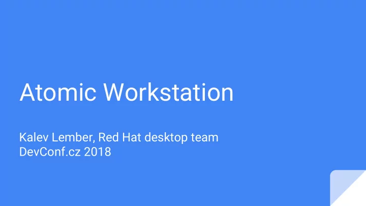 atomic workstation