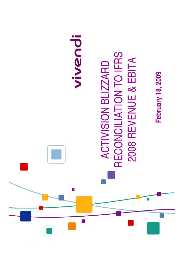reconciliation to ifrs 2008 revenue ebita activision