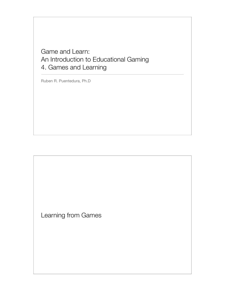 game and learn an introduction to educational gaming 4