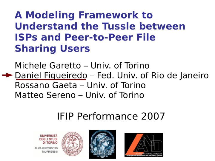 a modeling framework to understand the tussle between