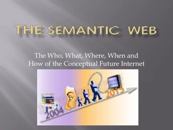 How of the Conceptual Future Internet  Links lead to links that link to other links.  Many