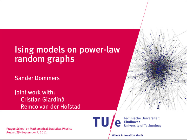 ising models on power law random graphs