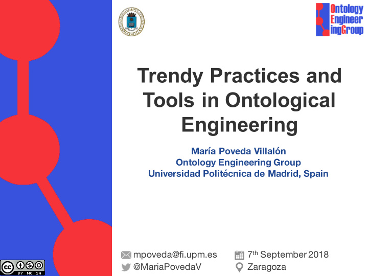 trendy practices and tools in ontological engineering